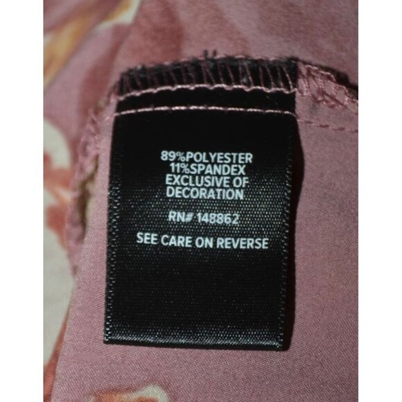 Torrid Floral Chablis Pink Lace Trim Cami Tank Top Faux Button Down Size 1X Sexy - Picture 10 of 11